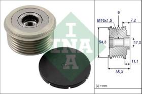 INA RODAMIENTOS 535003910 - OAP. POLEA LIBRE ALTERNADOR