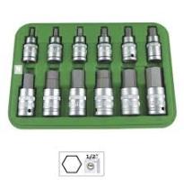 JBM 51260 - SET 12 PIEZAS 1/2"PUNTA HEXAGONAL